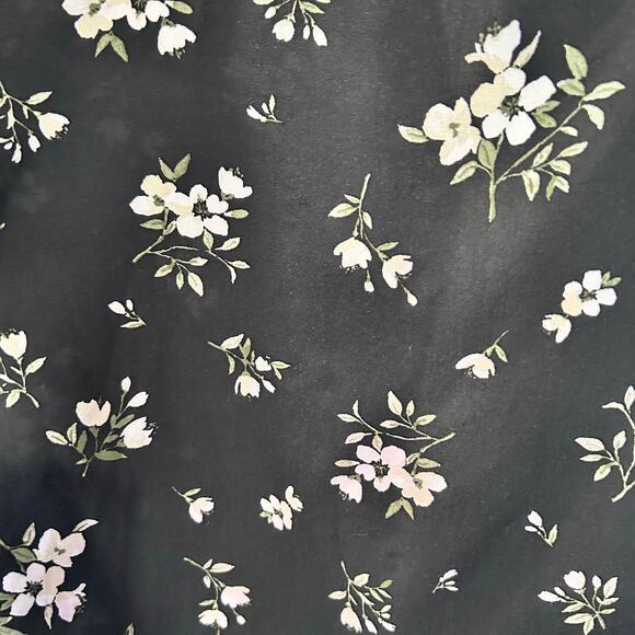 Old Navy Top Tank Black Floral Fairy Coquette Boho Keyhole Pleated XXL Summer - Picture 9 of 9